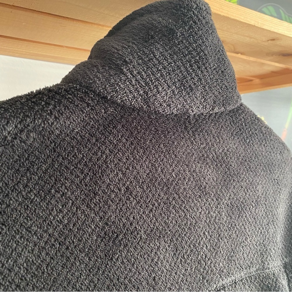 Patagonia Black Half-Snap High Pile Fleece Pullover Jacket Sweater Medium - Picture 11 of 15